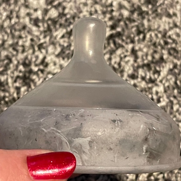 Boon Nursh Gray and Blue Baby Bottle with Cap - Picture 4 of 5